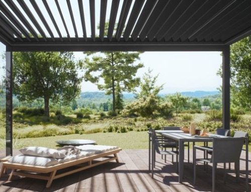 BAVONA:  Pergola-Pavillon Konzept mit Lamellen