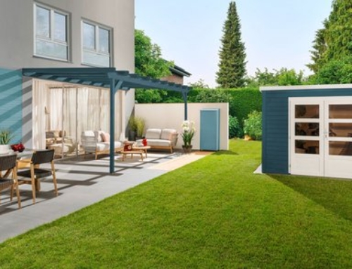 | Im Garten: Farbe trifft Schutz